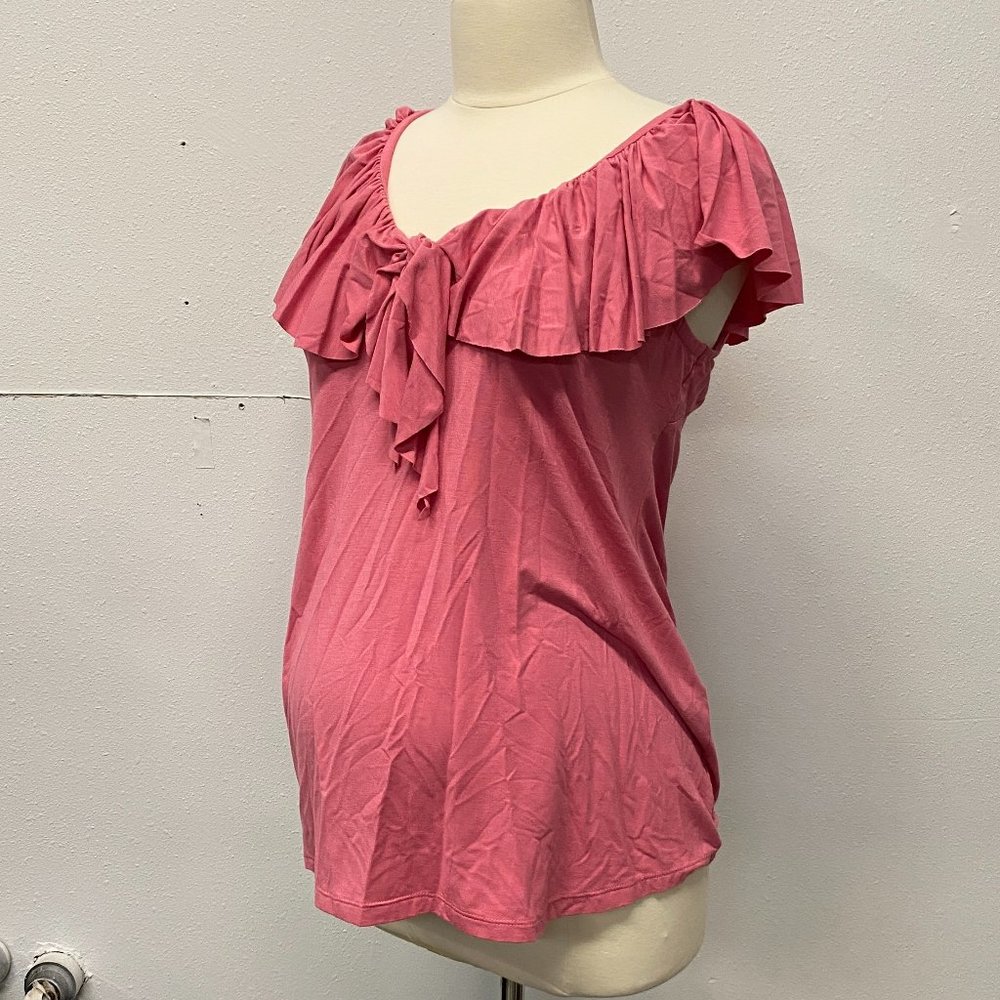 Ripe Maternity Pink Ruffle Top - Picture 2 of 2